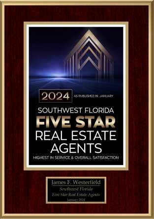 James-F-Westerfield-C1 southwest florida five star real estate agents 2024 plaque - southwest florida real estate